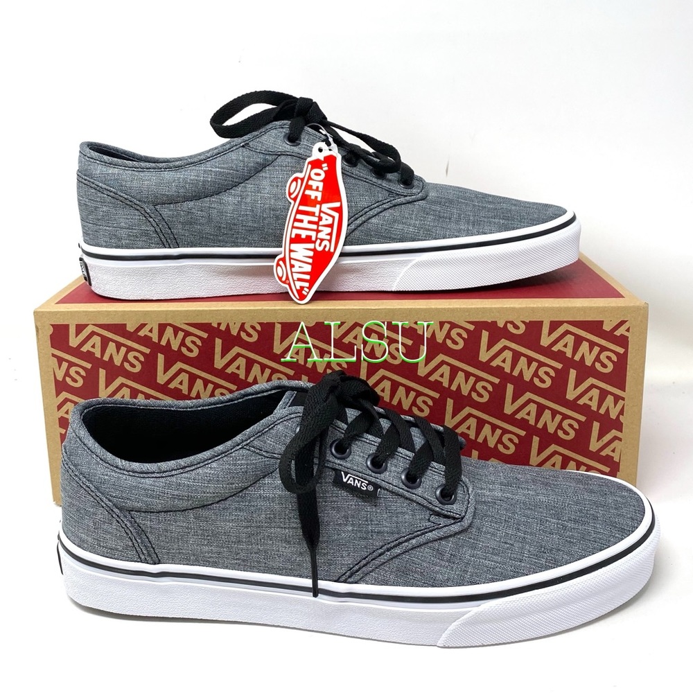 VANS Atwood Rock Textile Black Grey Canvas Men’s - Picture 2 of 10